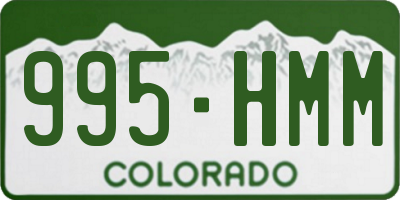 CO license plate 995HMM