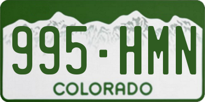 CO license plate 995HMN