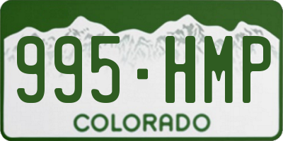 CO license plate 995HMP