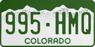 CO license plate 995HMQ