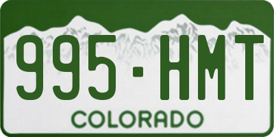 CO license plate 995HMT