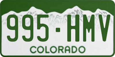 CO license plate 995HMV