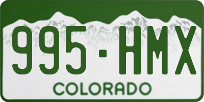 CO license plate 995HMX