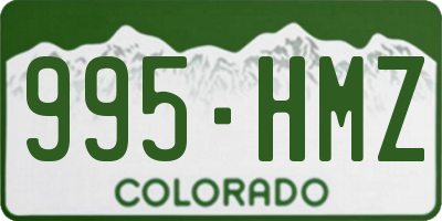 CO license plate 995HMZ
