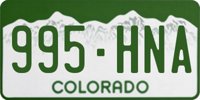 CO license plate 995HNA