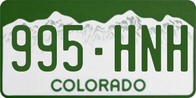 CO license plate 995HNH