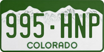 CO license plate 995HNP