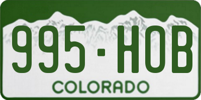 CO license plate 995HOB