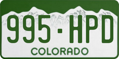 CO license plate 995HPD