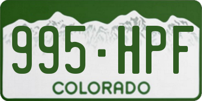 CO license plate 995HPF
