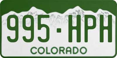 CO license plate 995HPH