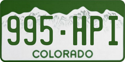 CO license plate 995HPI
