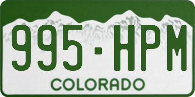 CO license plate 995HPM