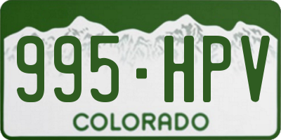 CO license plate 995HPV