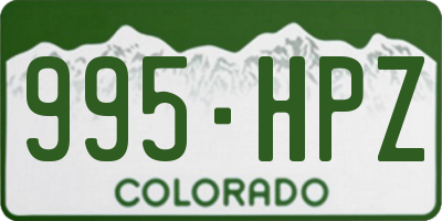 CO license plate 995HPZ