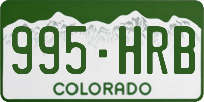 CO license plate 995HRB