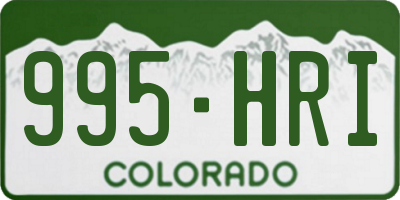 CO license plate 995HRI