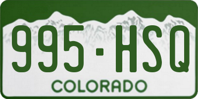 CO license plate 995HSQ