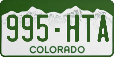 CO license plate 995HTA