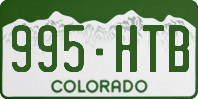CO license plate 995HTB