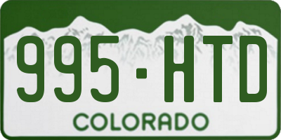 CO license plate 995HTD
