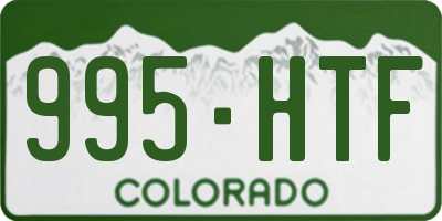 CO license plate 995HTF