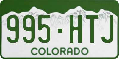 CO license plate 995HTJ