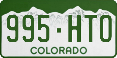 CO license plate 995HTO