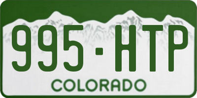 CO license plate 995HTP