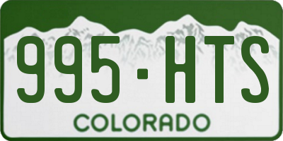 CO license plate 995HTS