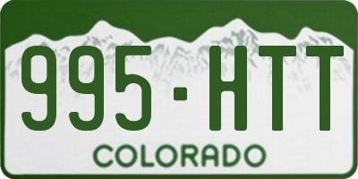 CO license plate 995HTT
