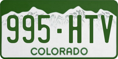 CO license plate 995HTV