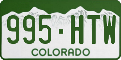 CO license plate 995HTW