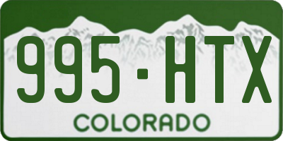 CO license plate 995HTX