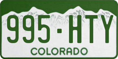 CO license plate 995HTY