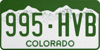 CO license plate 995HVB