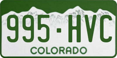 CO license plate 995HVC