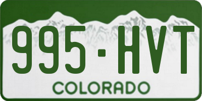 CO license plate 995HVT