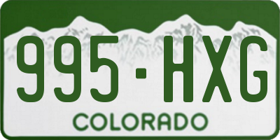 CO license plate 995HXG