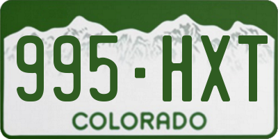 CO license plate 995HXT