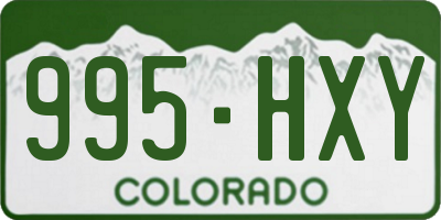 CO license plate 995HXY