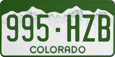 CO license plate 995HZB