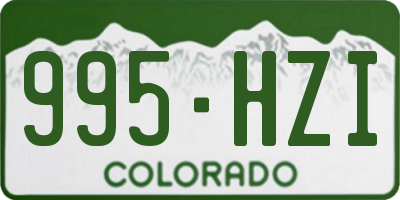 CO license plate 995HZI