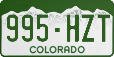CO license plate 995HZT