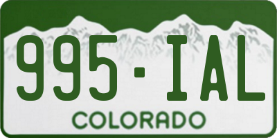 CO license plate 995IAL