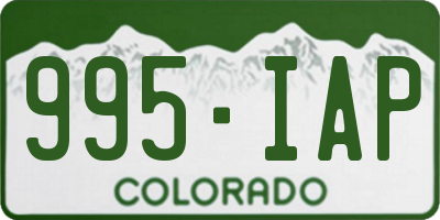 CO license plate 995IAP