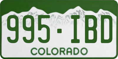 CO license plate 995IBD