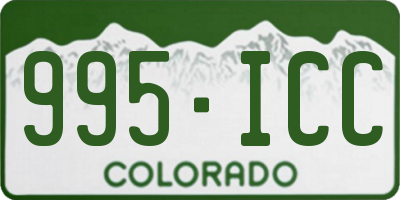 CO license plate 995ICC