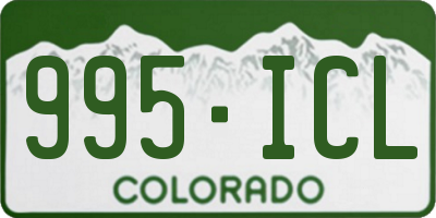 CO license plate 995ICL