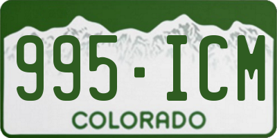 CO license plate 995ICM